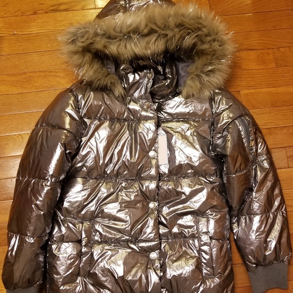 Girls Justice pufer Coat Jacket size 12//14 olive color